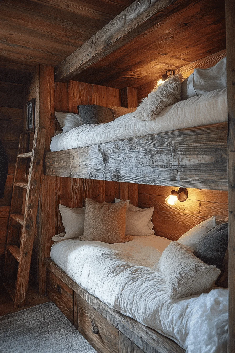 old cabin interior bedroom
