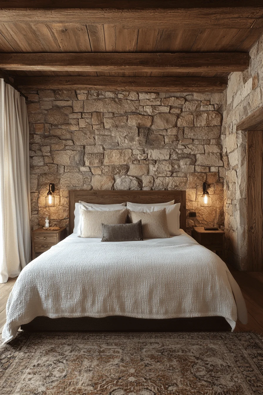 old cabin interior bedroom