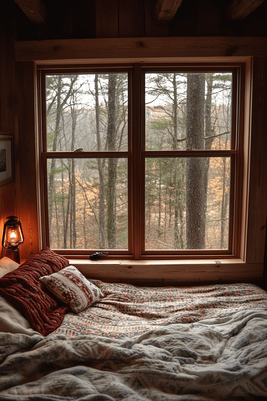 old cabin interior bedroom