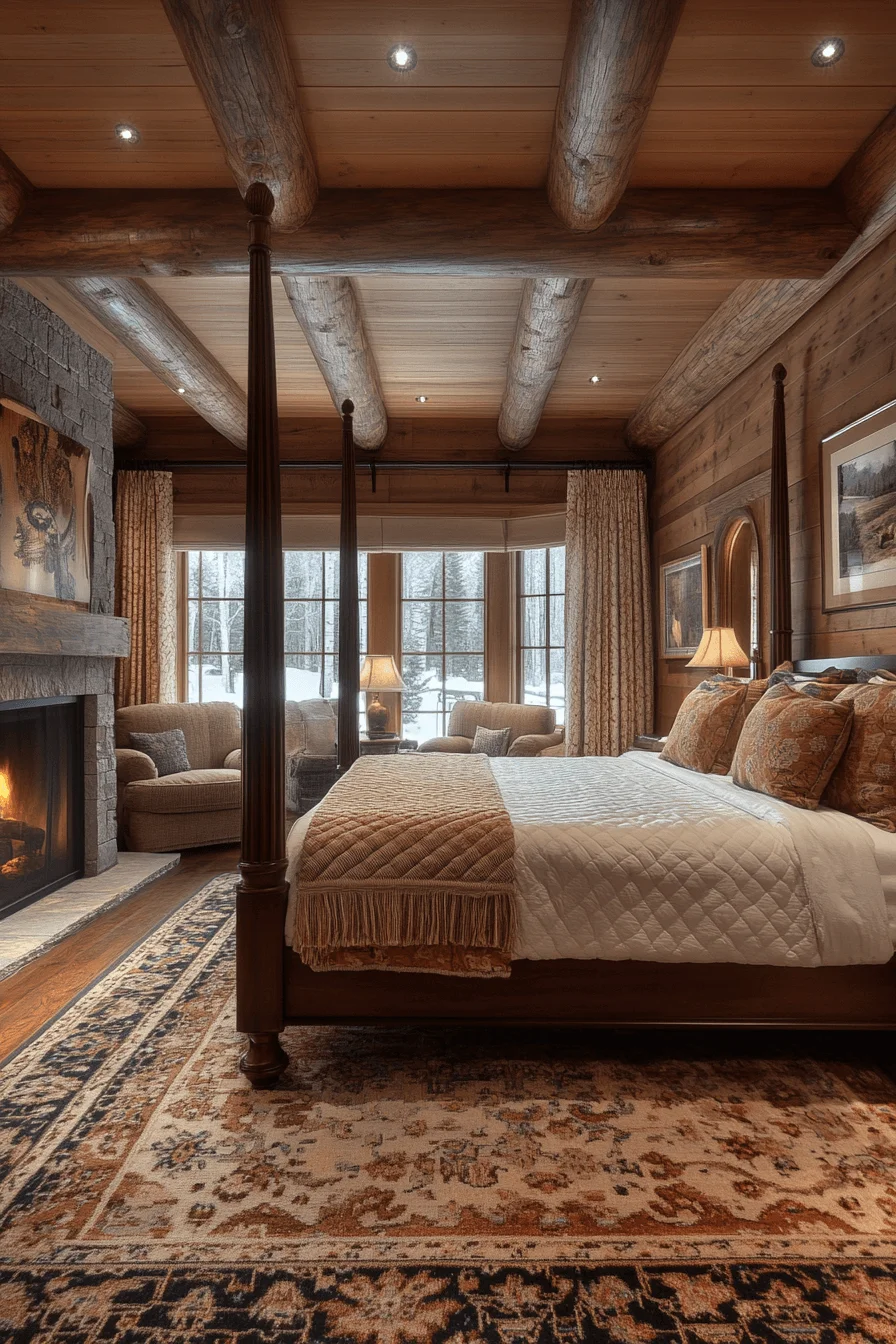 old cabin interior bedroom