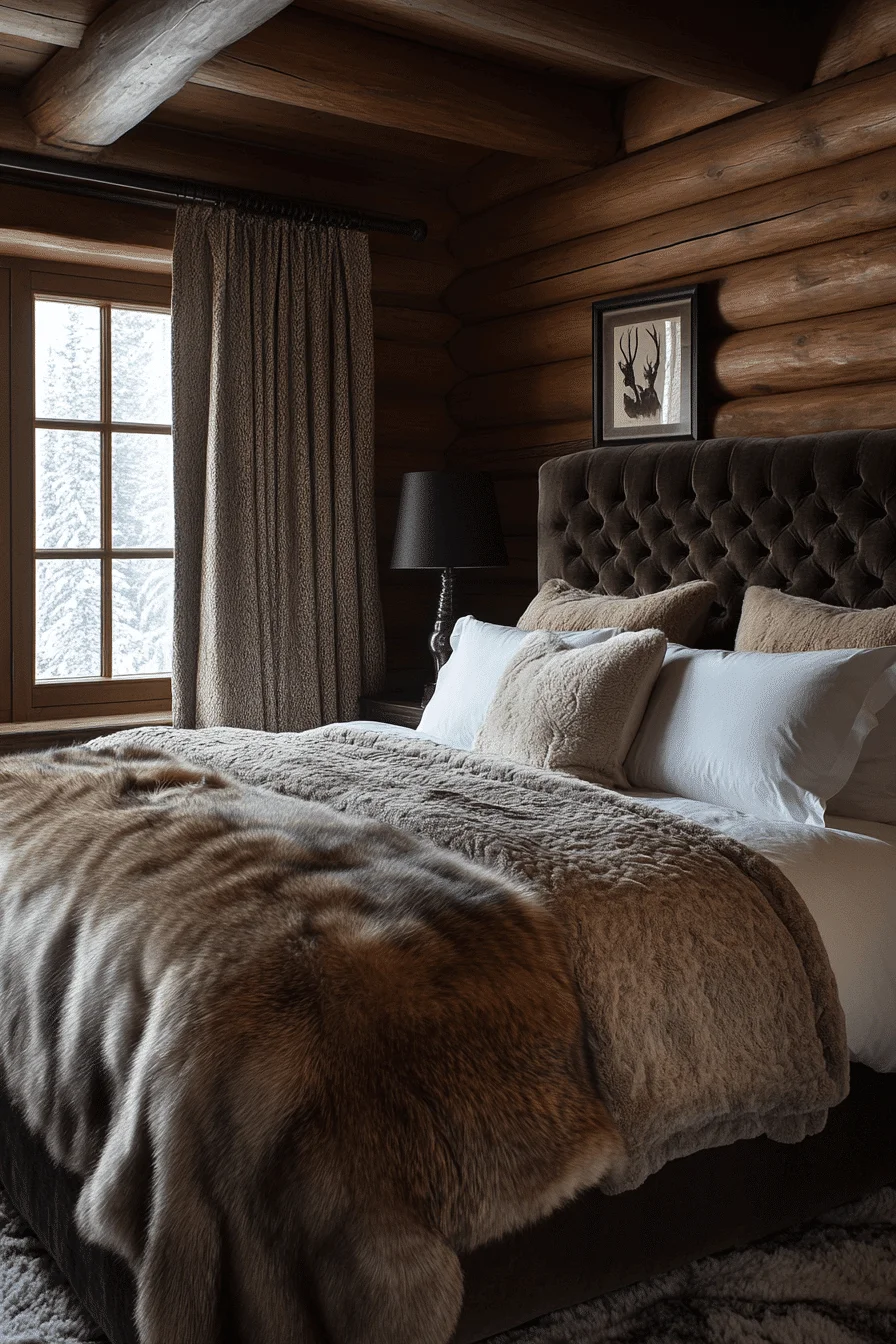 old cabin interior bedroom