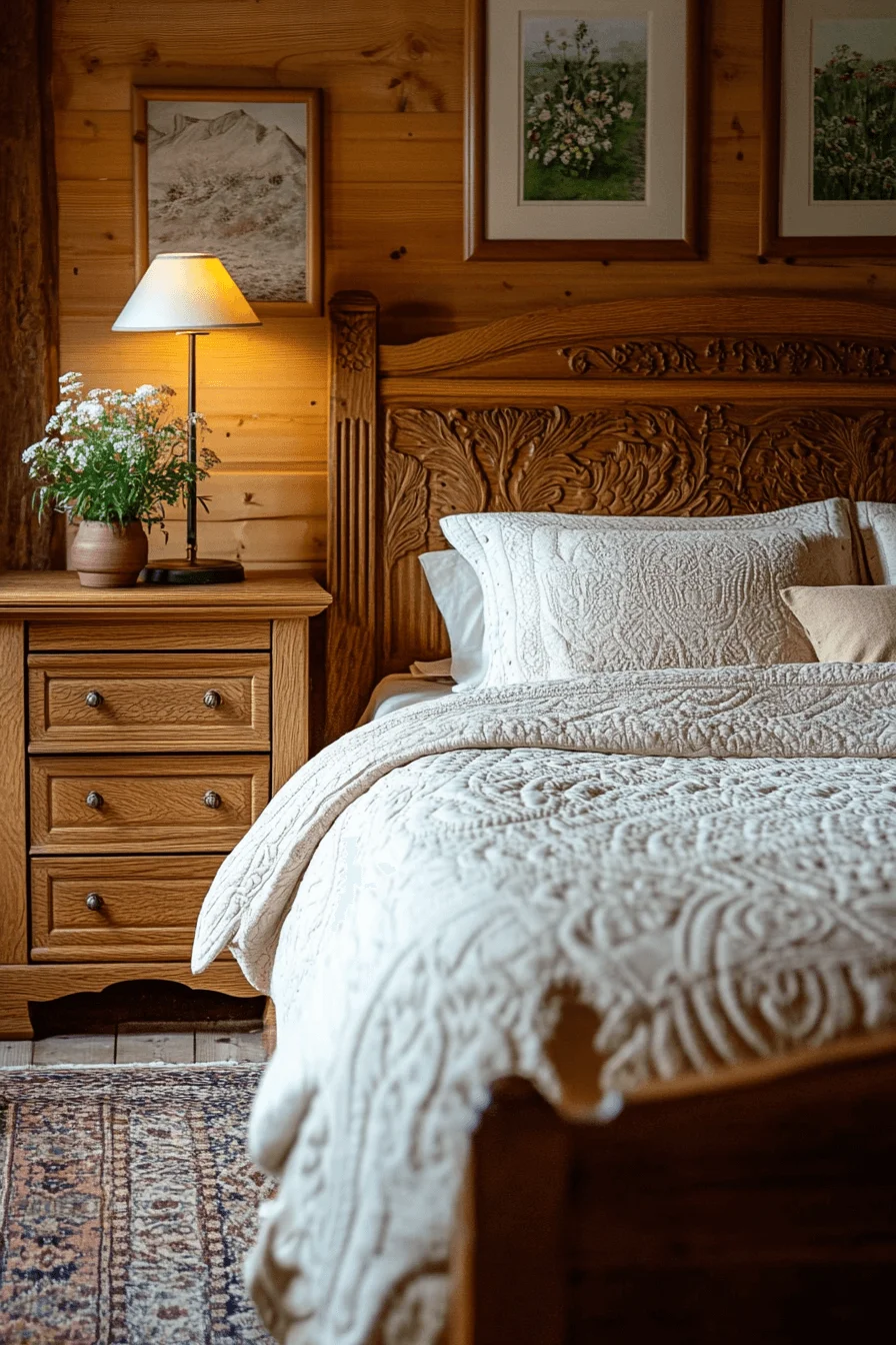 old cabin interior bedroom