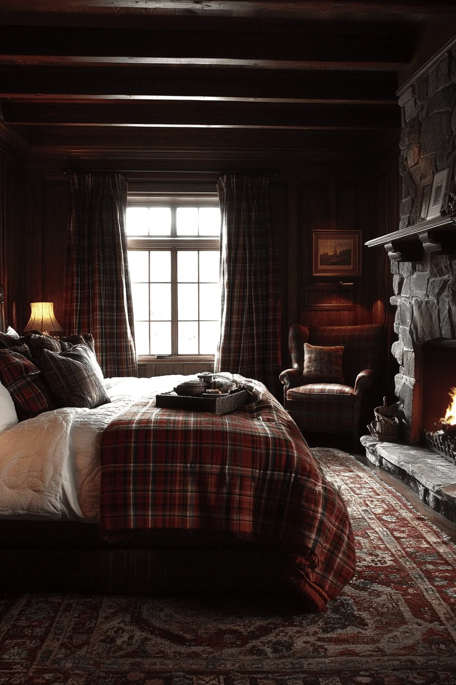 old cabin interior bedroom