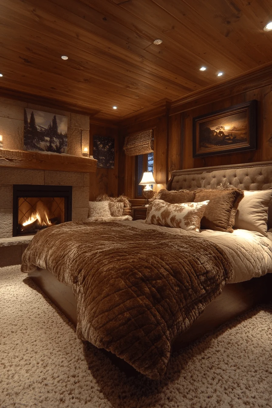 old cabin interior bedroom