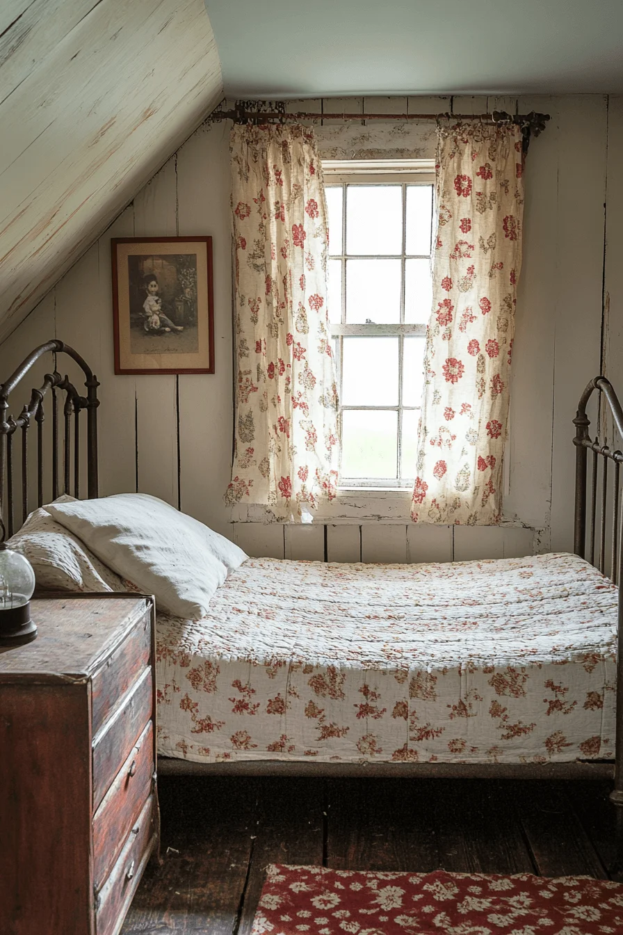 old cabin interior bedroom