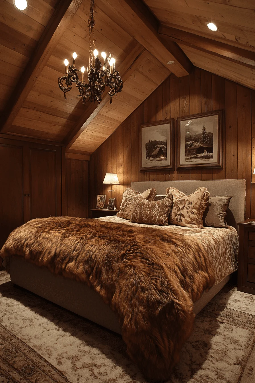 old cabin interior bedroom