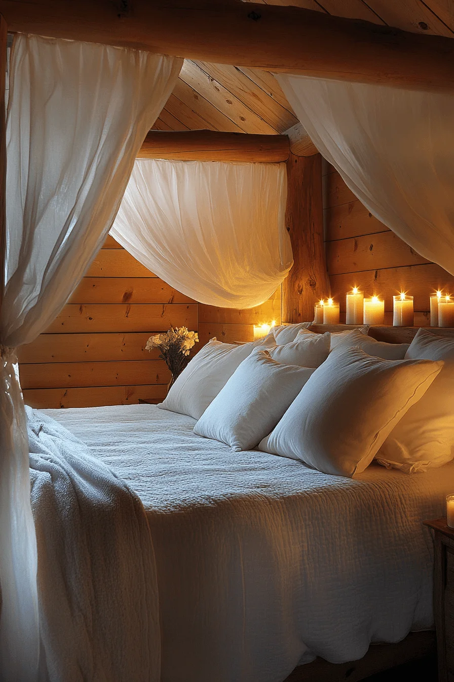 old cabin interior bedroom