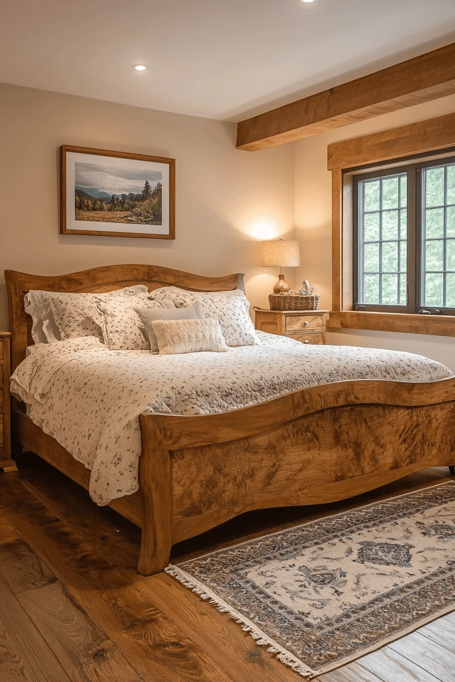 old cabin interior bedroom