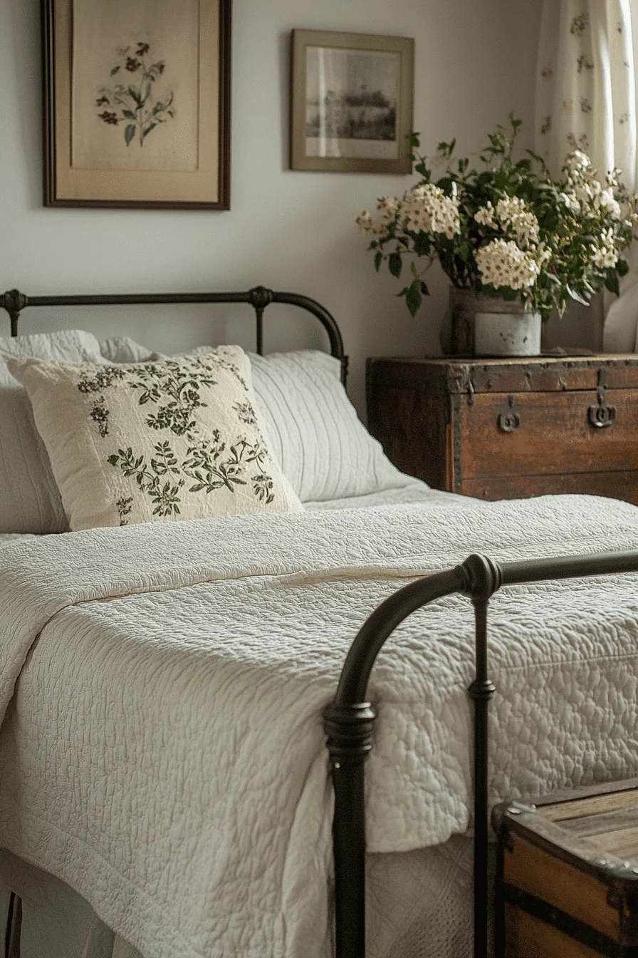 old cabin interior bedroom