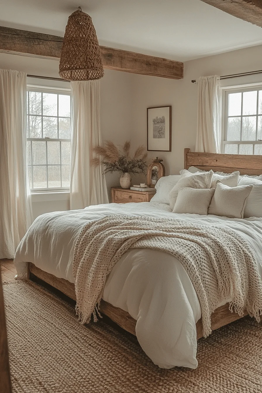 old cabin interior bedroom