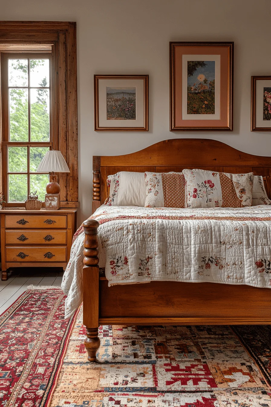 old cabin interior bedroom