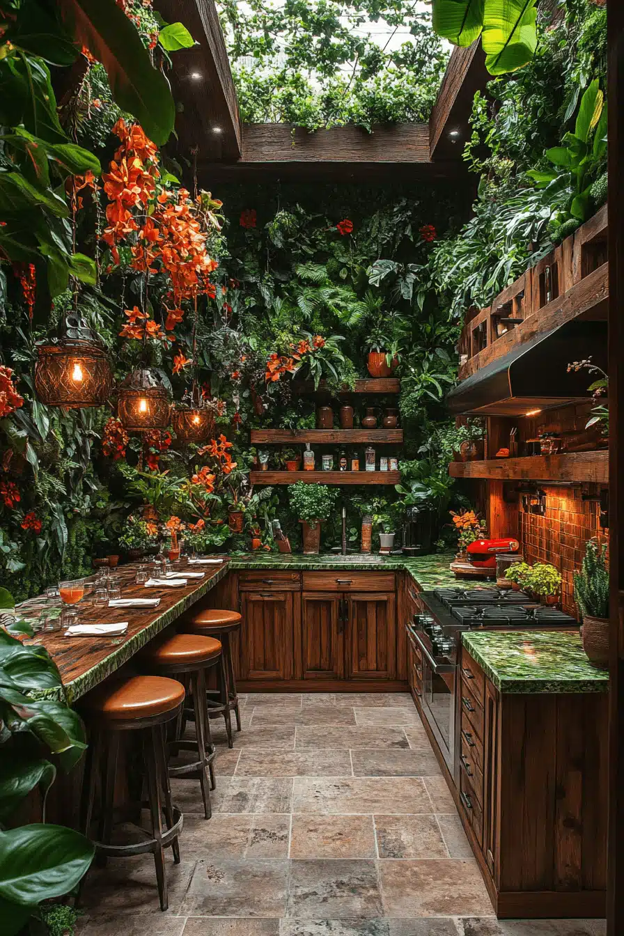 tropical kitchen design