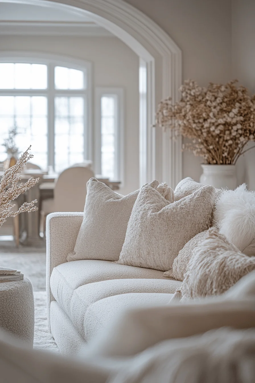 winter cabin interior