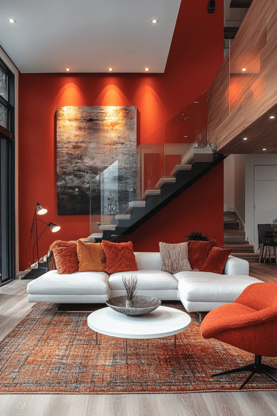 winter cabin interior