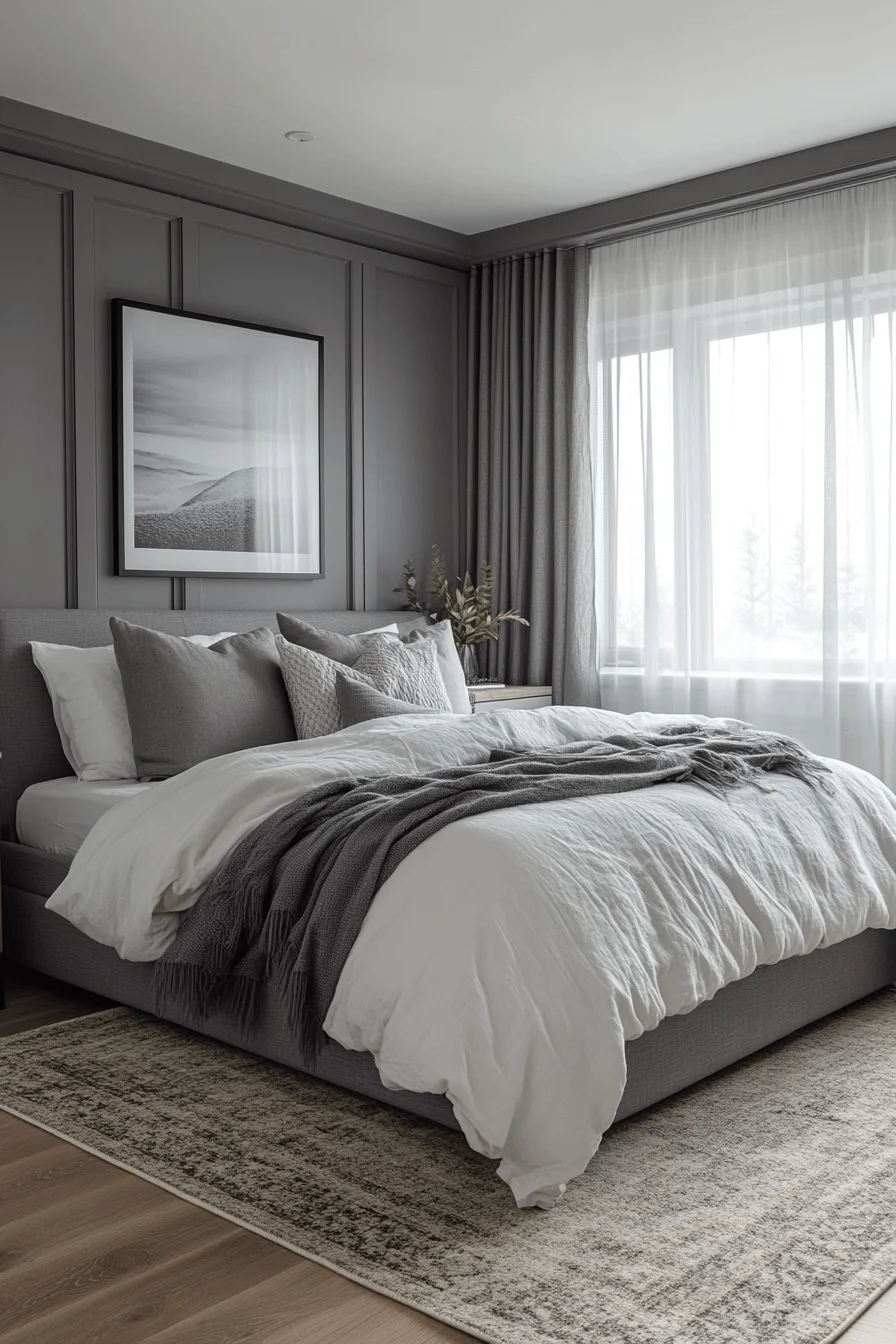 grey bedroom decor