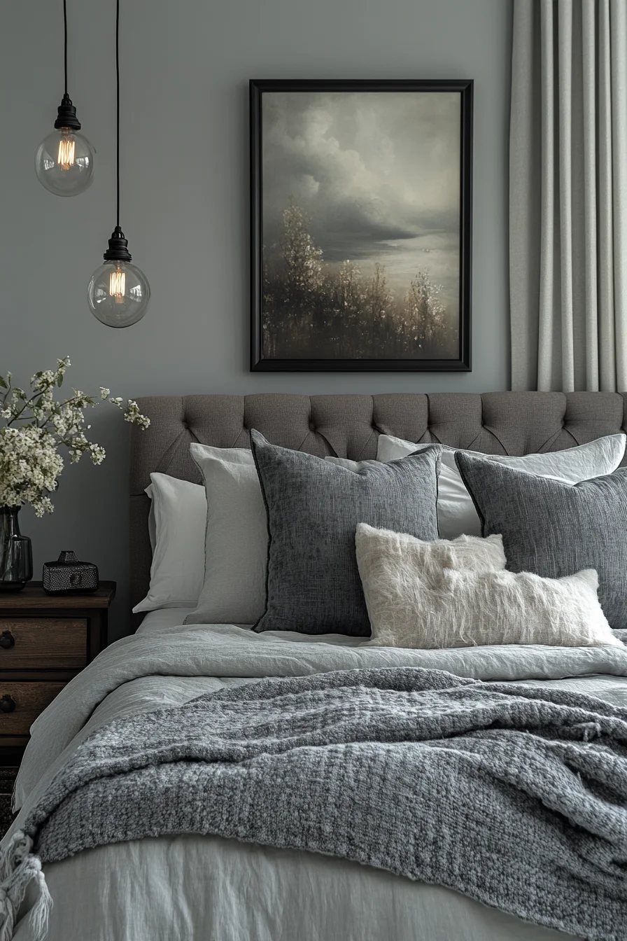 grey bedroom decor