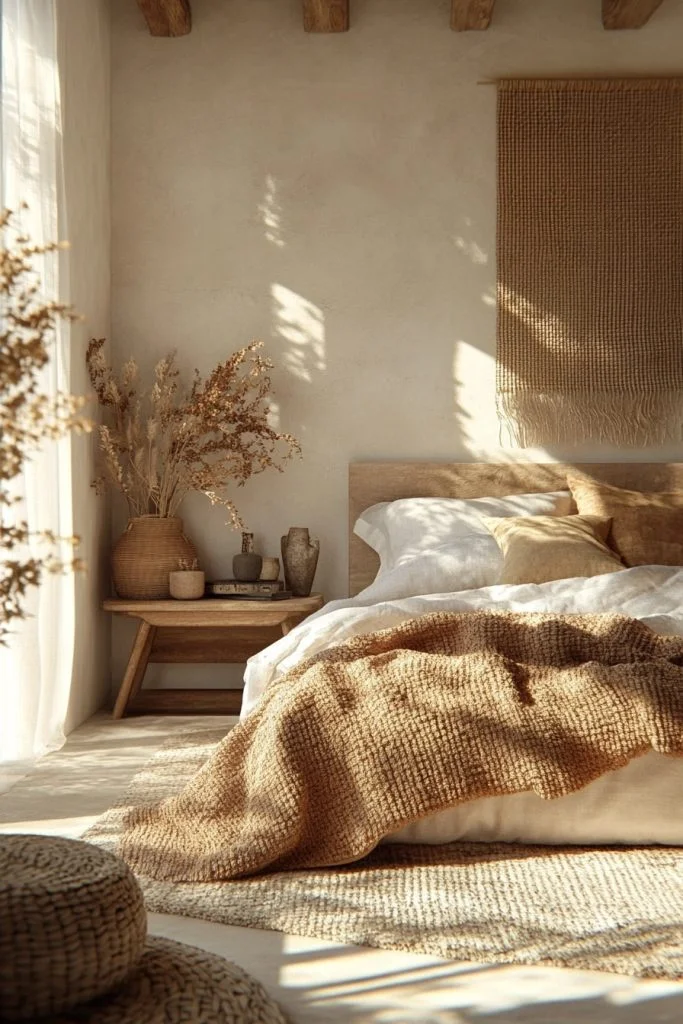Textural Minimalism with Boho Flair
