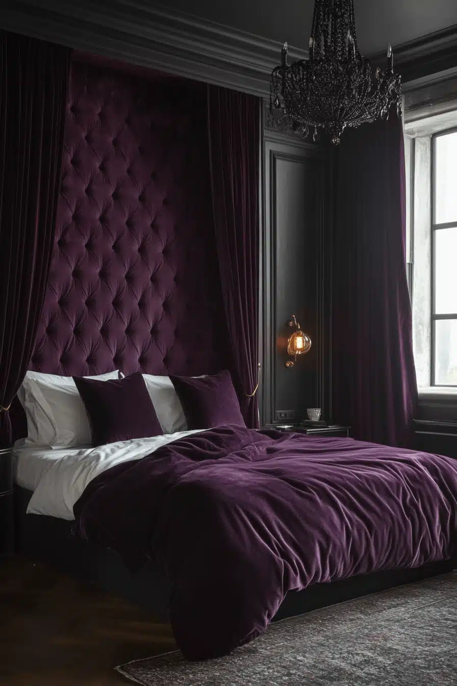 Velvet bedroom ideas for women