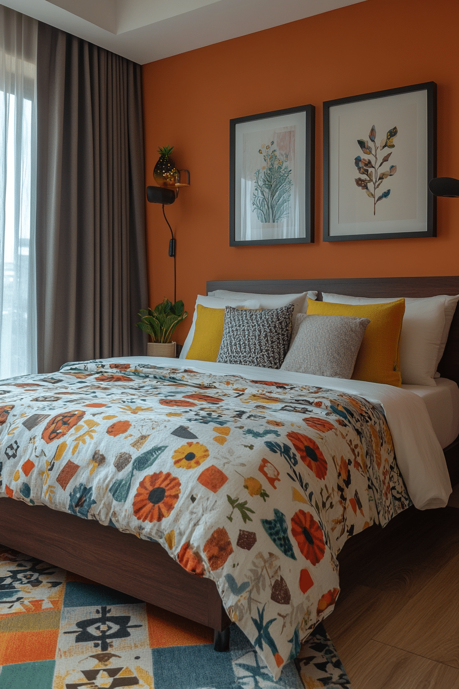 Color block bedroom ideas for women