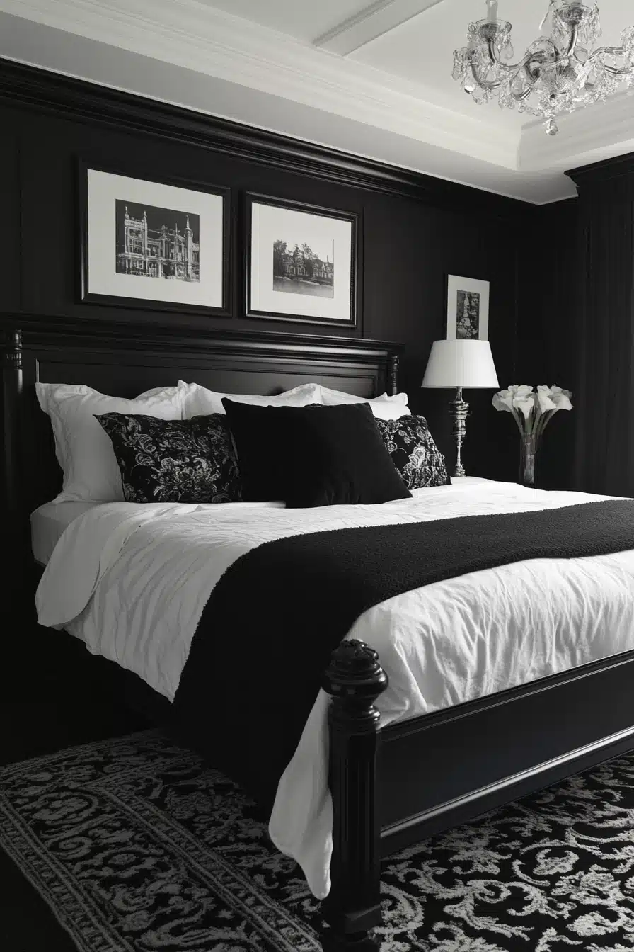 Black and white bedroom ideas for women