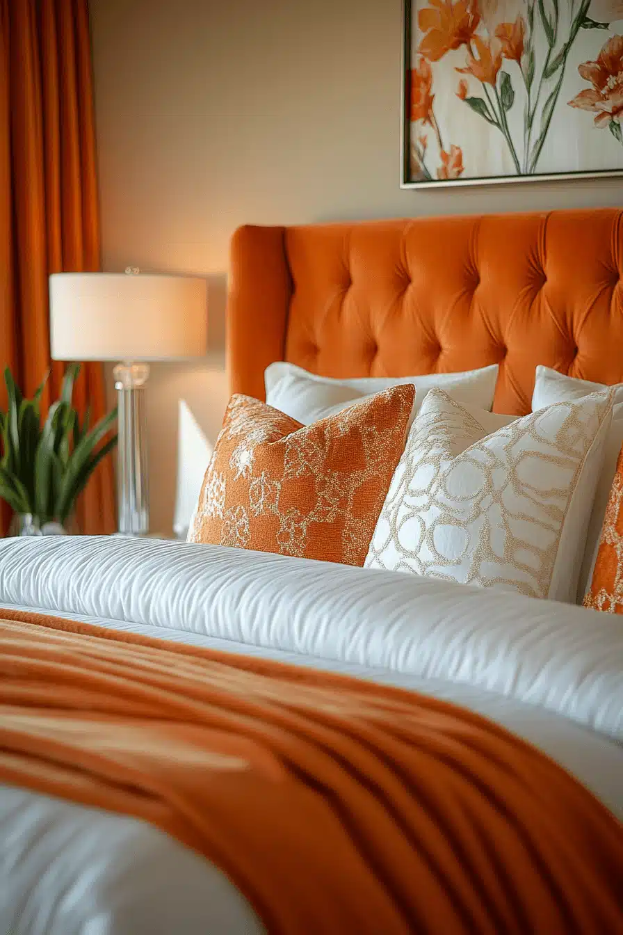 Sunset color bedroom ideas for women