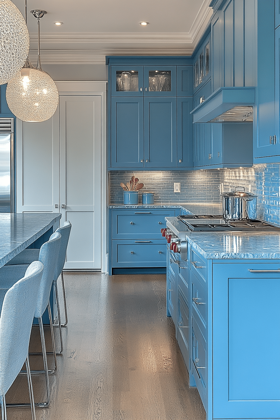 Powder Blue Kitchen Cabinets