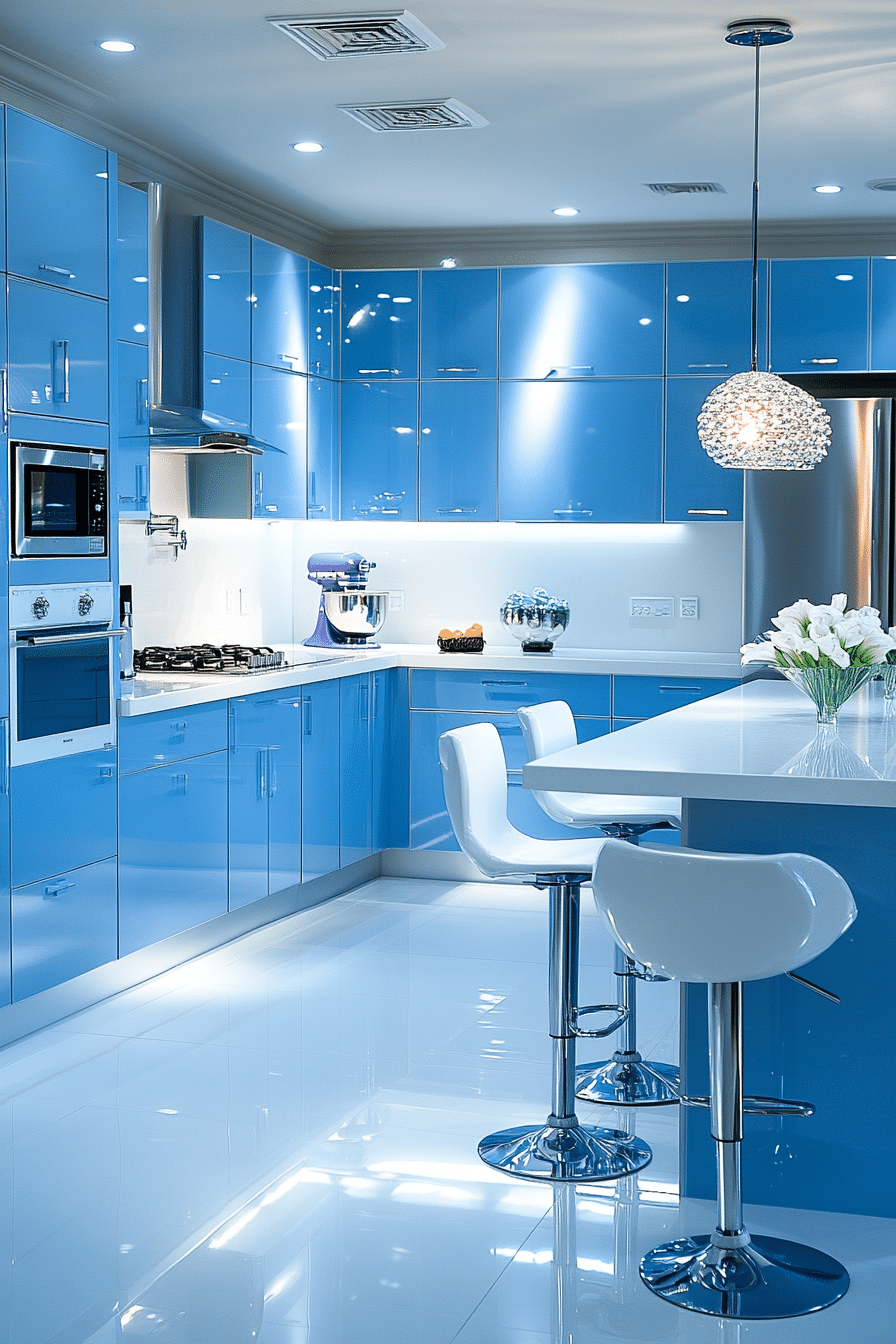 Powder Blue Kitchen Cabinets