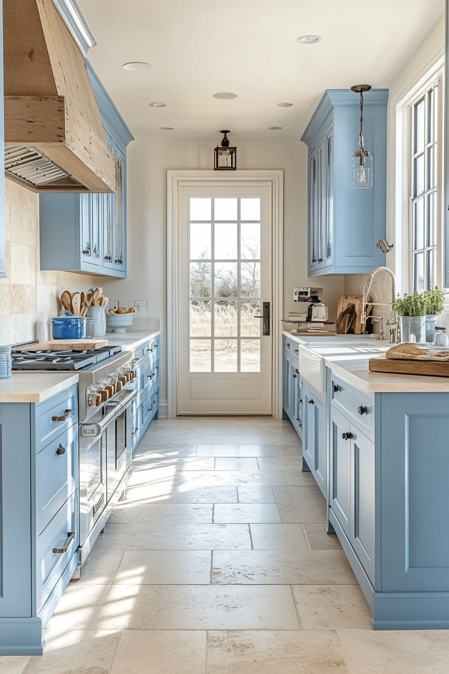 Powder Blue Kitchen Cabinets