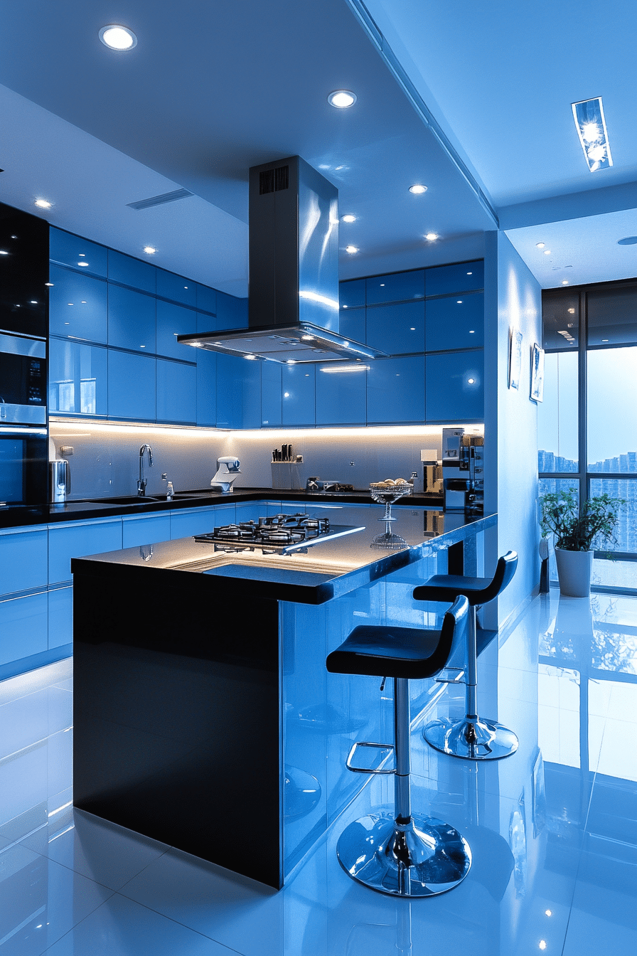 Powder Blue Kitchen Cabinets