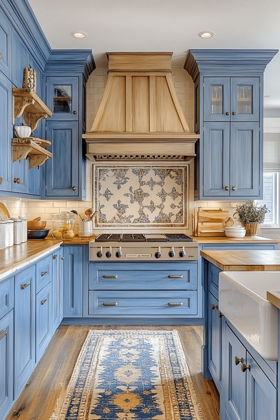 Powder Blue Kitchen Cabinets