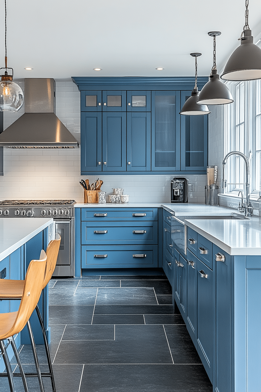 Powder Blue Kitchen Cabinets