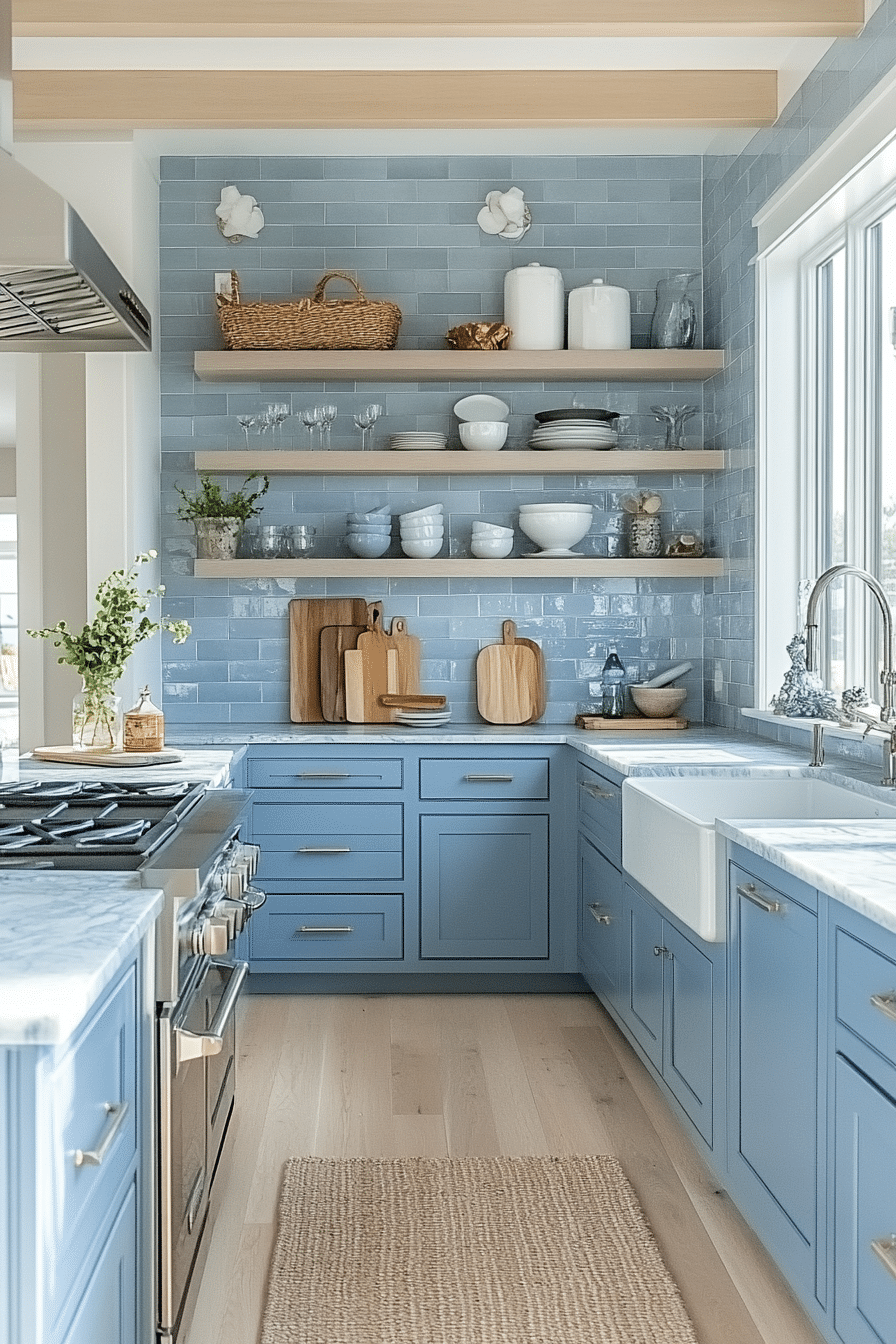 Powder Blue Kitchen Cabinets