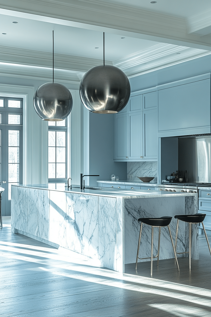 Powder Blue Kitchen Cabinets