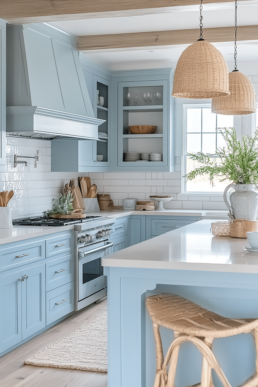 Powder Blue Kitchen Cabinets