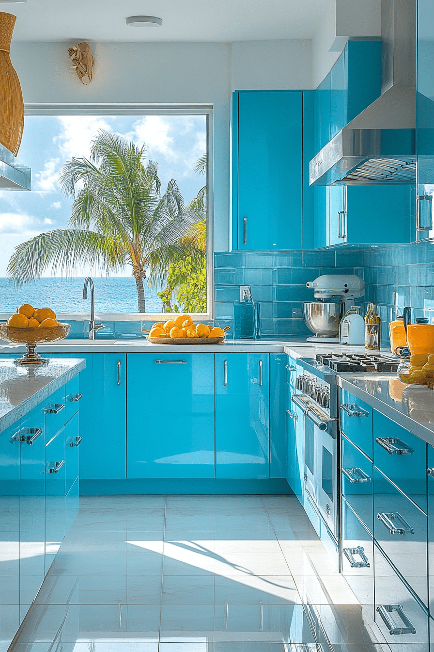 Powder Blue Kitchen Cabinets