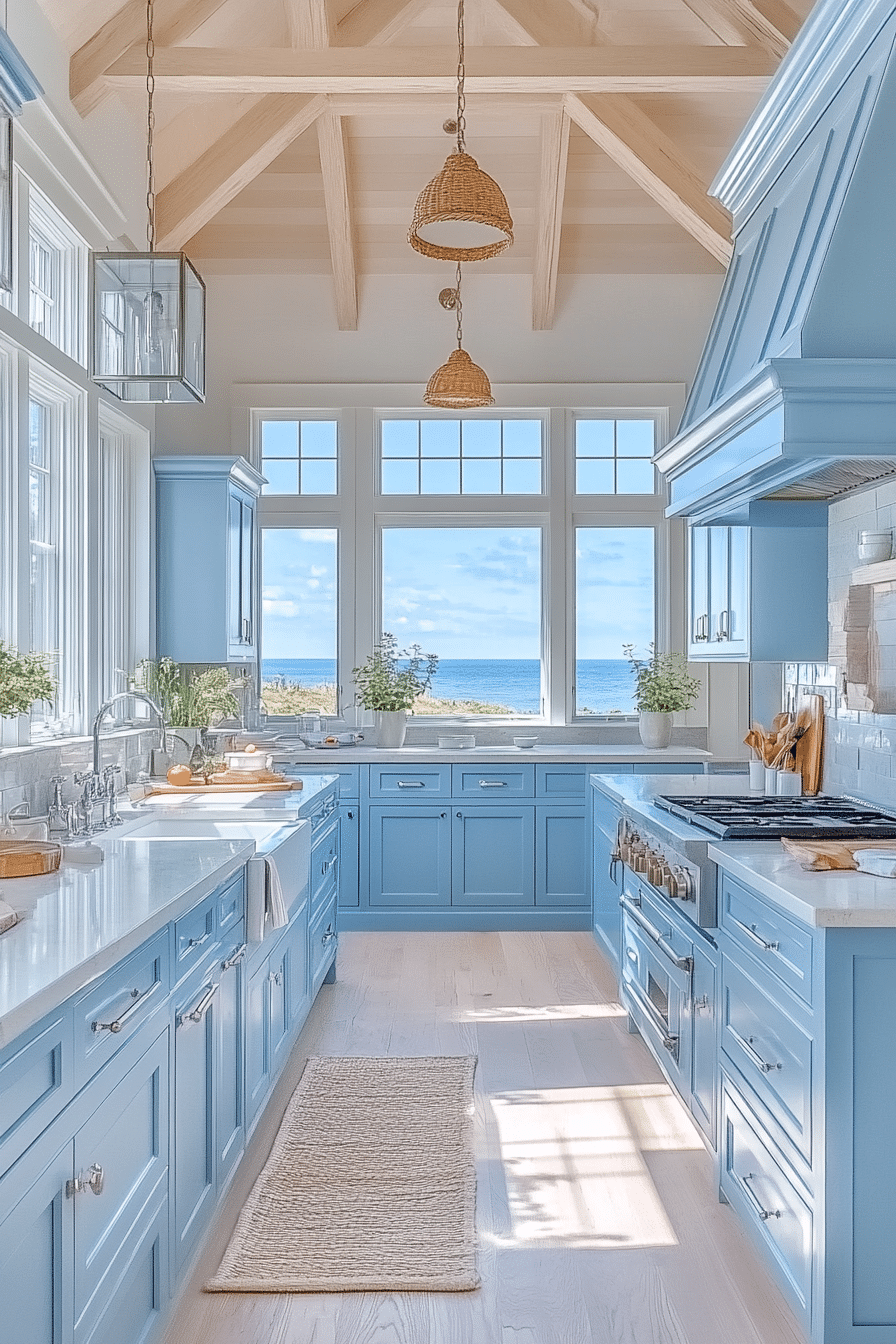 Powder Blue Kitchen Cabinets