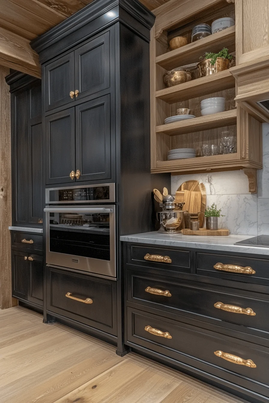dark grey kitchen cabinets