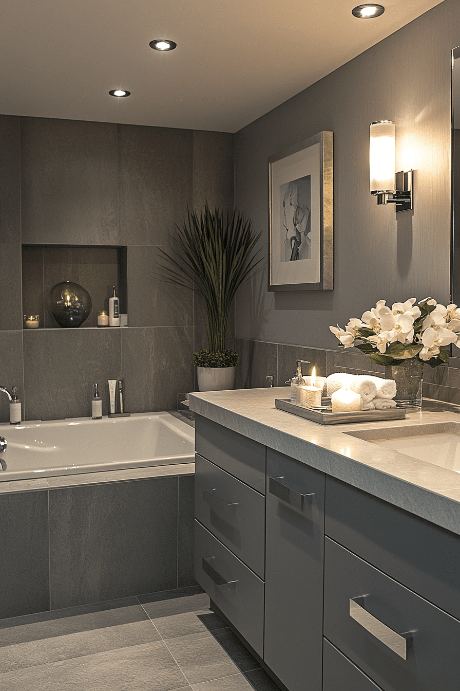 grey bathroom decor