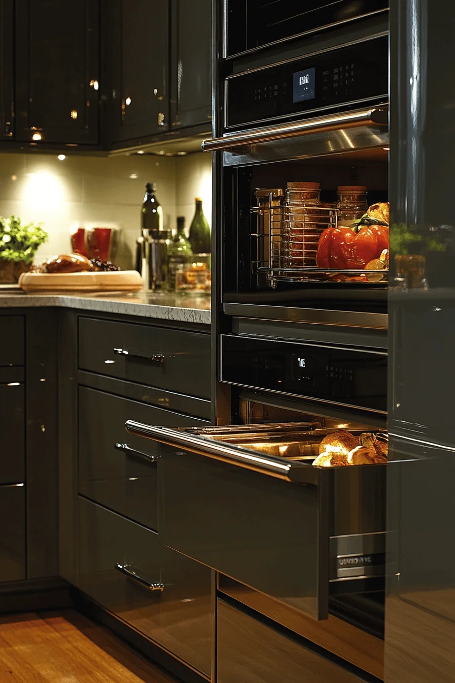 dark grey kitchen cabinets