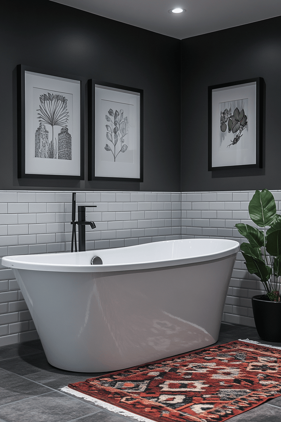 grey bathroom decor