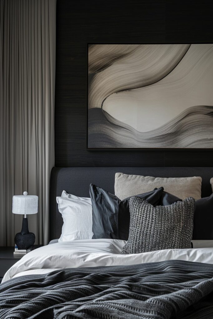 Abstract Black Art Focus