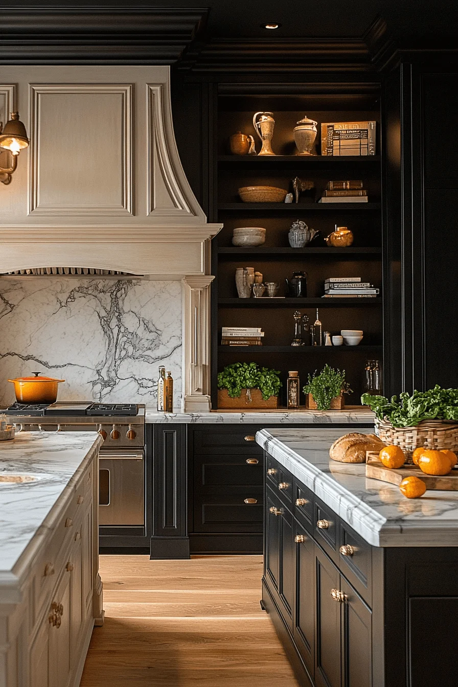 dark academia kitchen