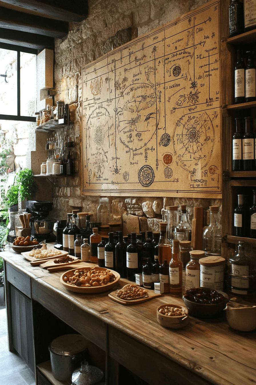 dark academia kitchen