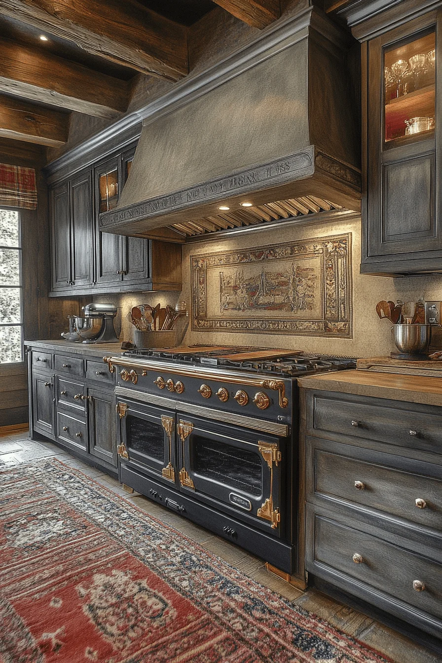 dark academia kitchen