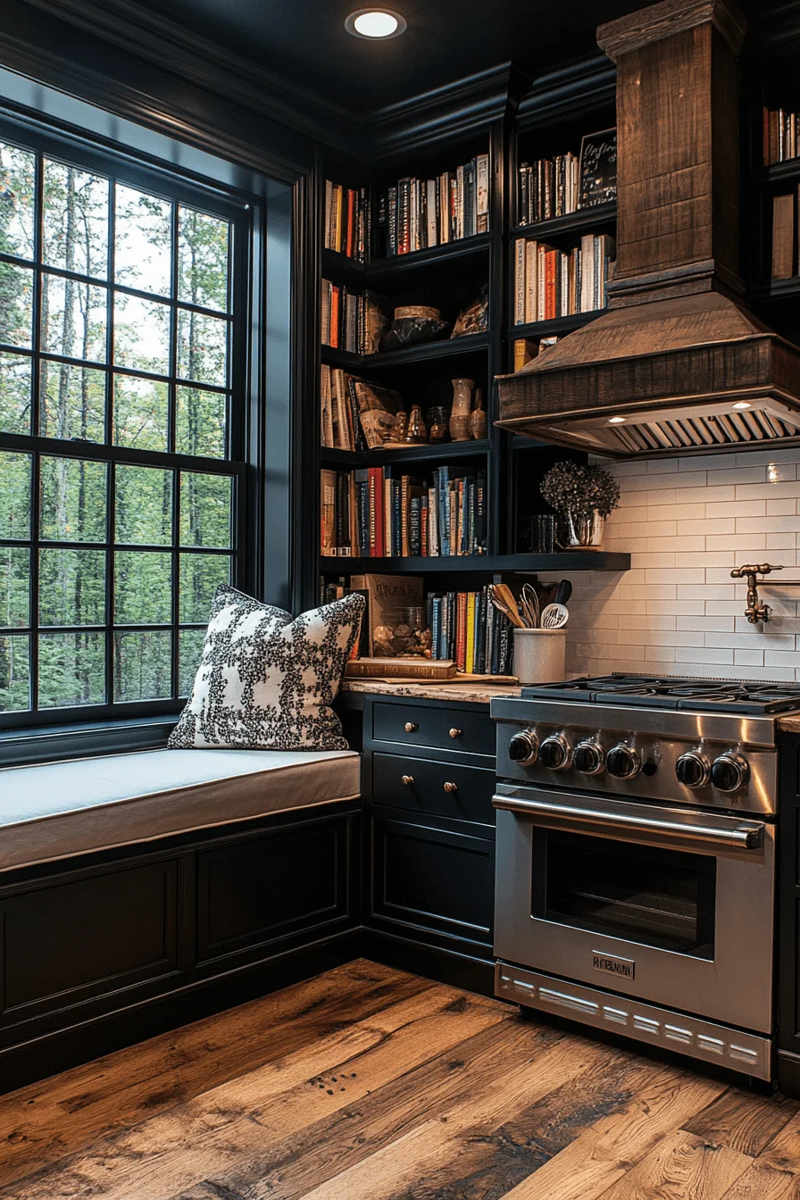 dark academia kitchen