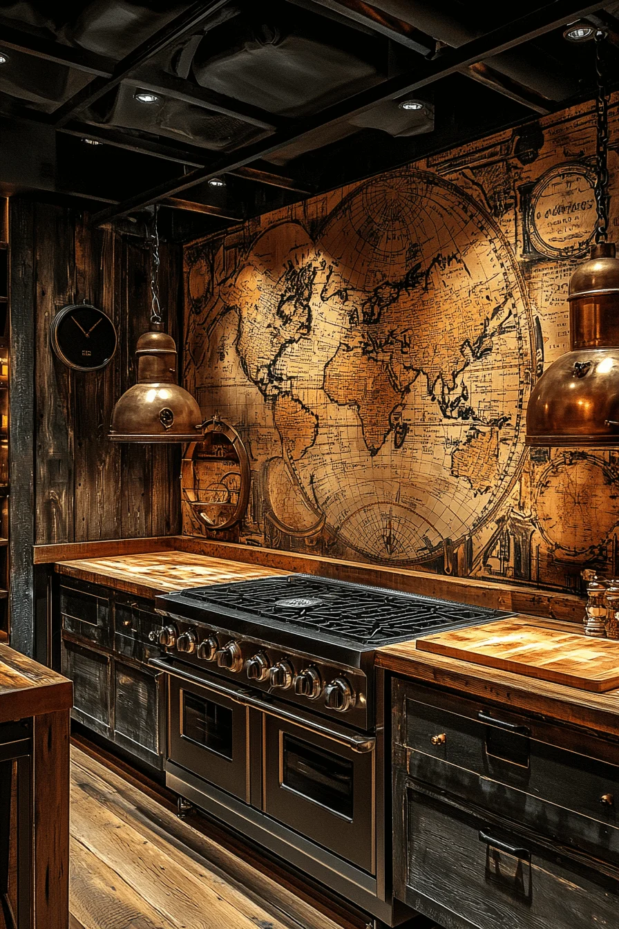 dark academia kitchen