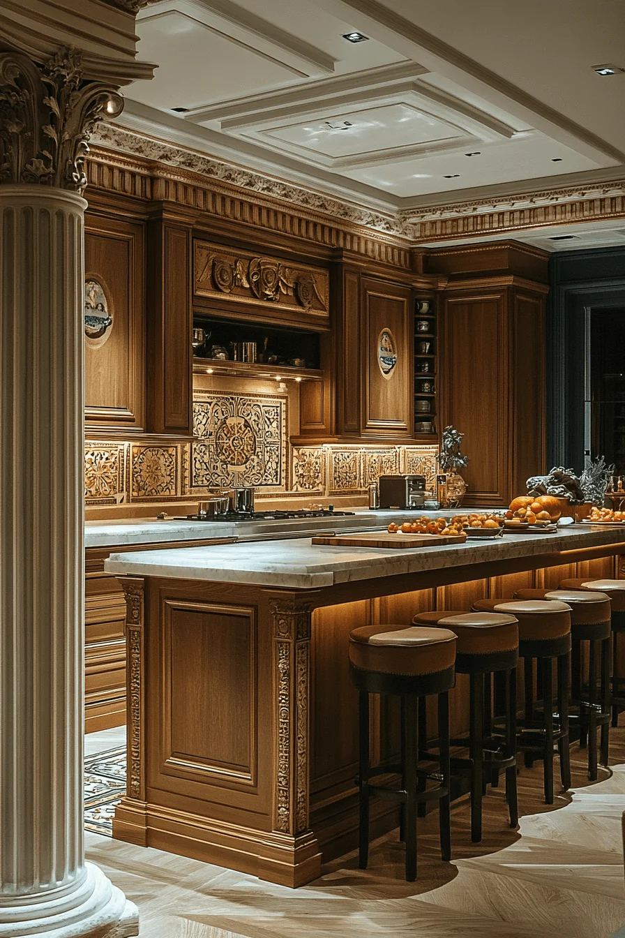 dark academia kitchen