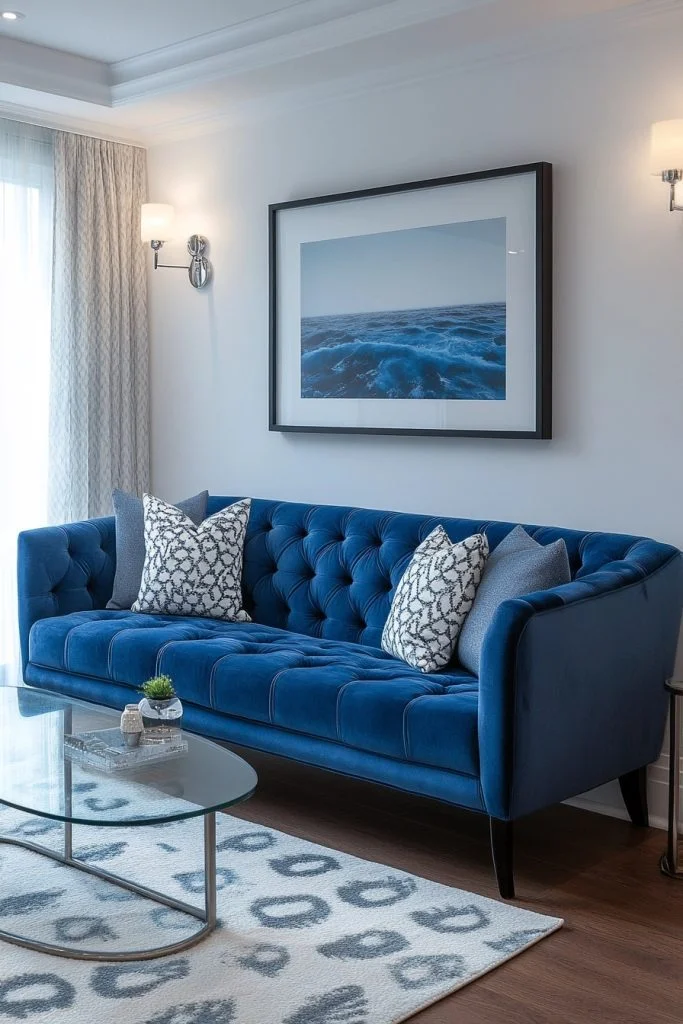 Urban Chic with a Cerulean Blue Sofa