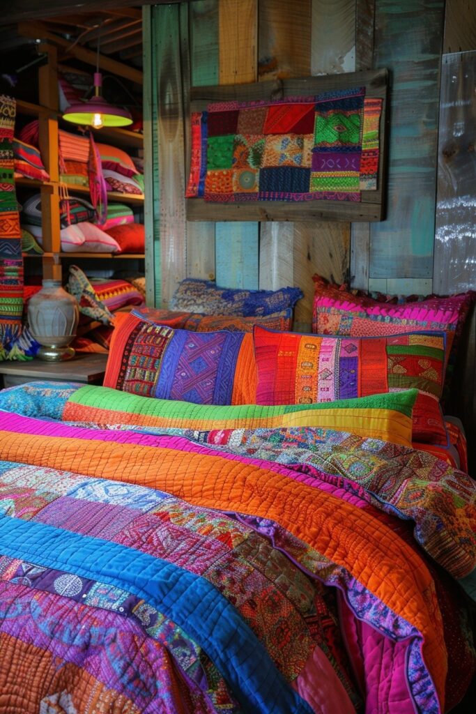 Layered Colorful Bedding