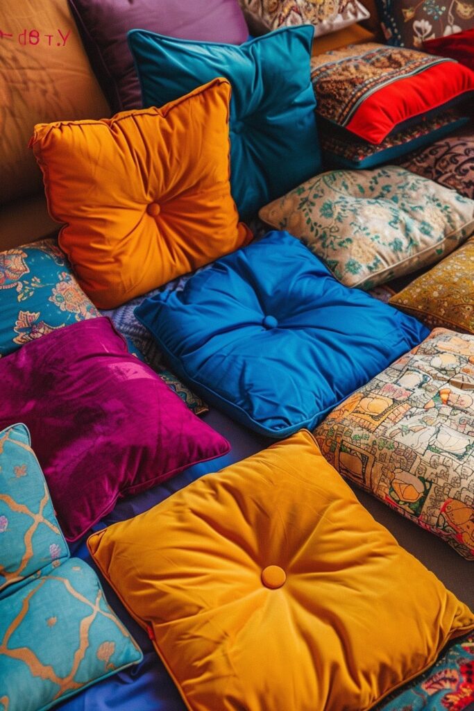 Multicolor Floor Cushions